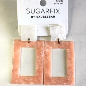 Sugarfix by Baublebar pink and white earrings